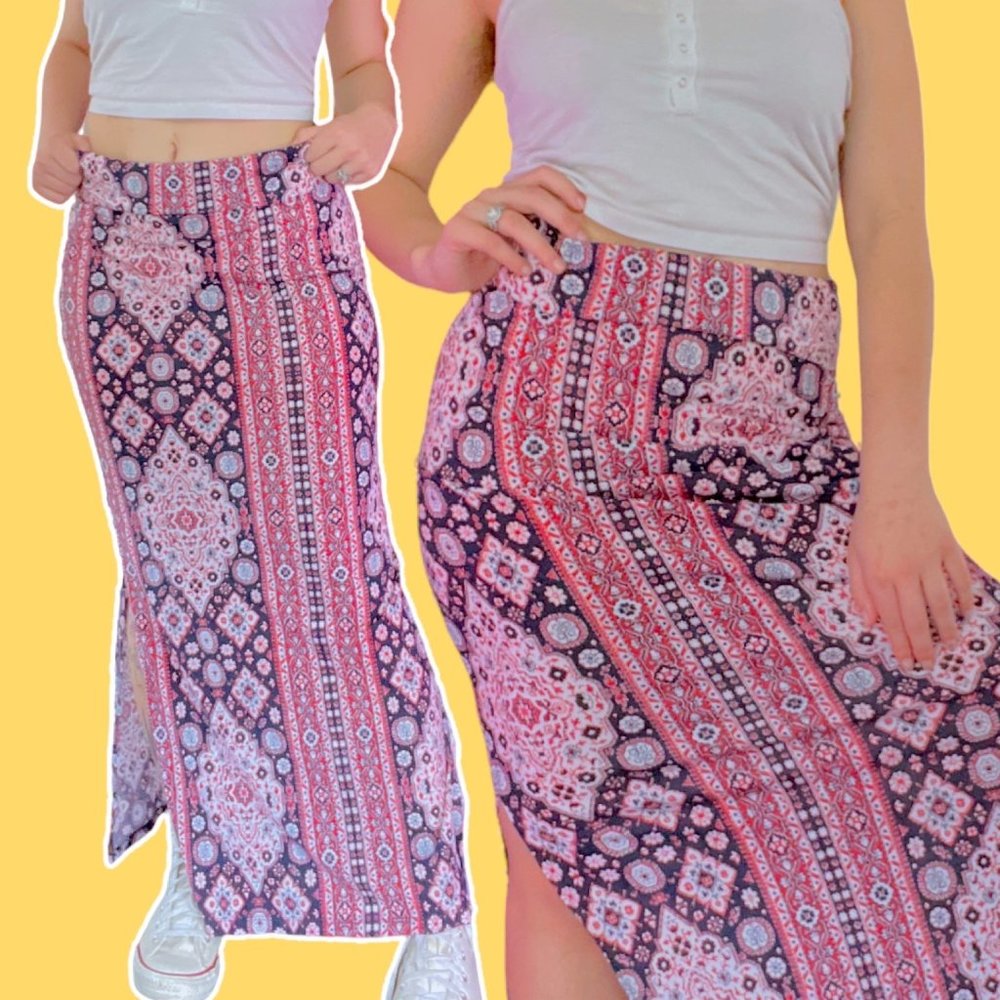 boho maxi skirt